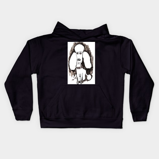 Poodle Show Dog Kids Hoodie by TheArtQueenOfMichigan 